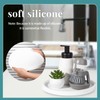 Silicone Bathroom Tray Round Vanity Tray Decorative Soap Holder Kitchen