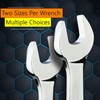 FLZOSPER 24mm×27mm Super-Thin Open End Wrench，Metric Slim Spanner，Flat Head Chrome