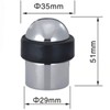 2 x STOPPLA® Doorstopper Door Stop Real Stainless Steel Brushed
