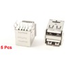 uxcell 5 Pcs Dual USB Type-A Female Port Right Angle