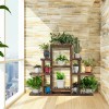 6-Tier Flower Wood Stand Plant Display Rack Storage Shelf for