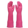 YSLON Rubber Dishwashing Glove Kitchen Cleaning Gloves 3-Pairs,Waterproof Reuseable.(Pink,Small)