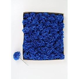 Larksilk Royal Blue Silk Carnation Picks, Artificial Flowers for Weddings, Decorations, DIY Decor, 100 Count Bulk, 3.5" Carnation Heads with 5" Stems