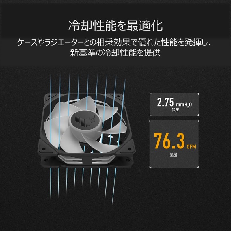 ASUS Case Fan 120mm 3 Pack Aura Sync Reverse TUF