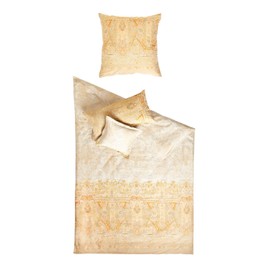 Bassetti Bettwaesche Maco Satin Michelle, 100% Cotton, beige-gold, Kissen 40x40 cm