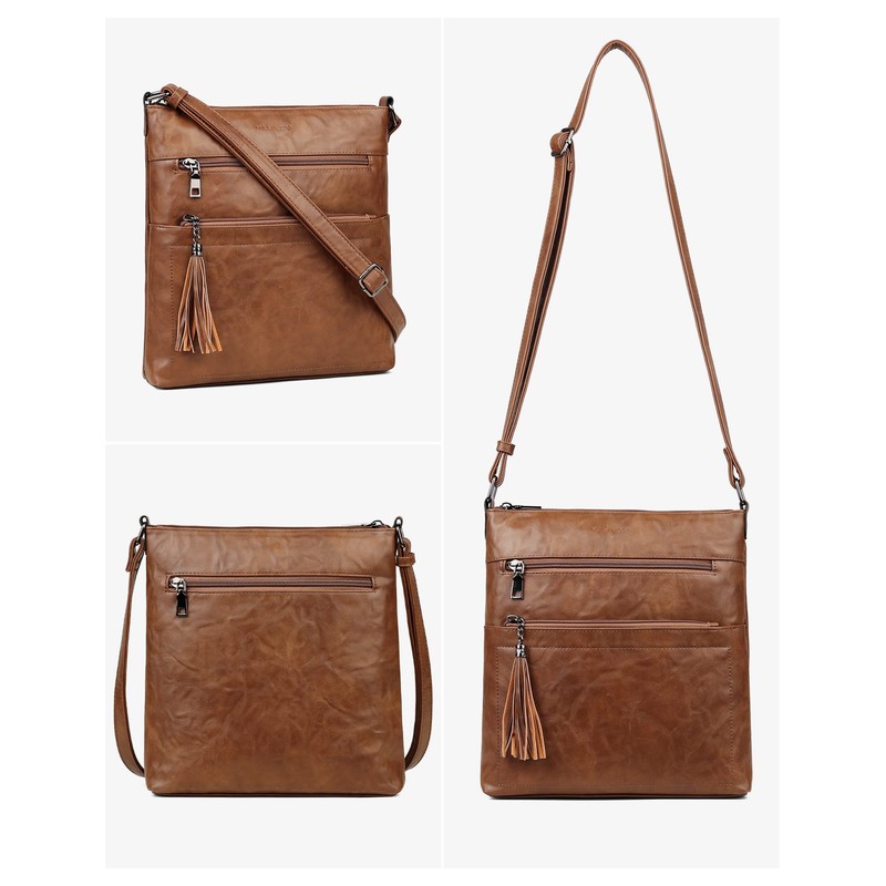 MASINTOR Crossbody Purses for Women, Multi Pocket Casual Crossbody Bag,