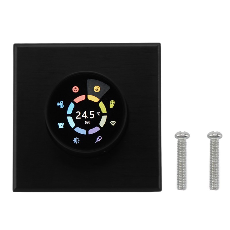 Smart Thermostat Black App Remote Control Timing Energy Saving High