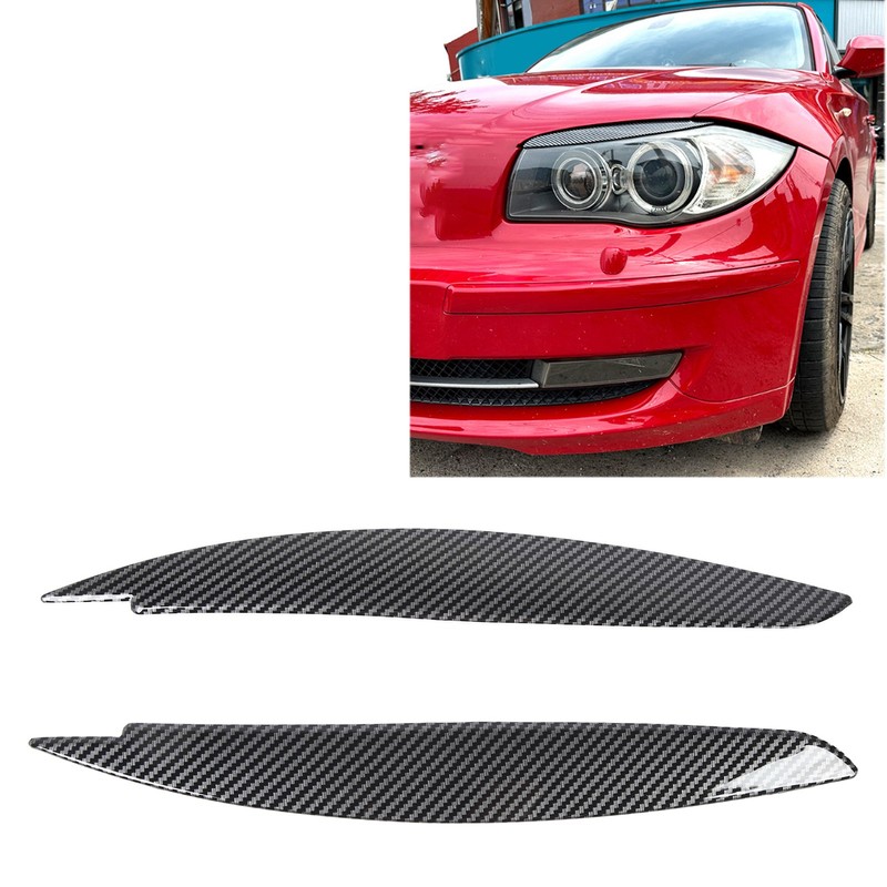 2 Pcs Headlight Eyebrow Front Left Right Light Eyelid Trim