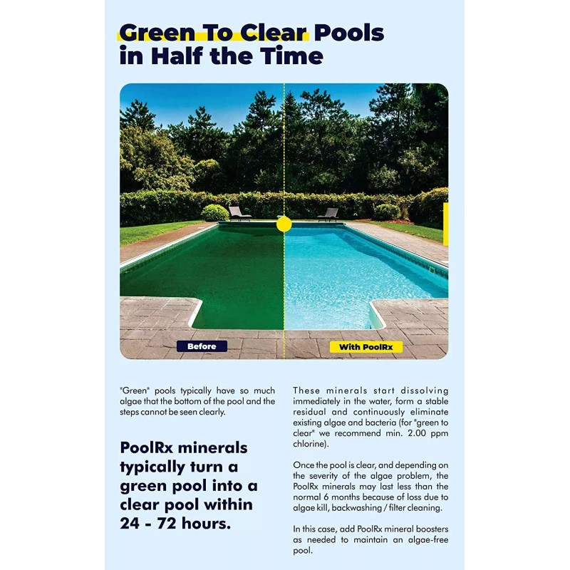 PoolRx Mineral Booster Chemical Swimming Pools 7.5k to 20k Gallons