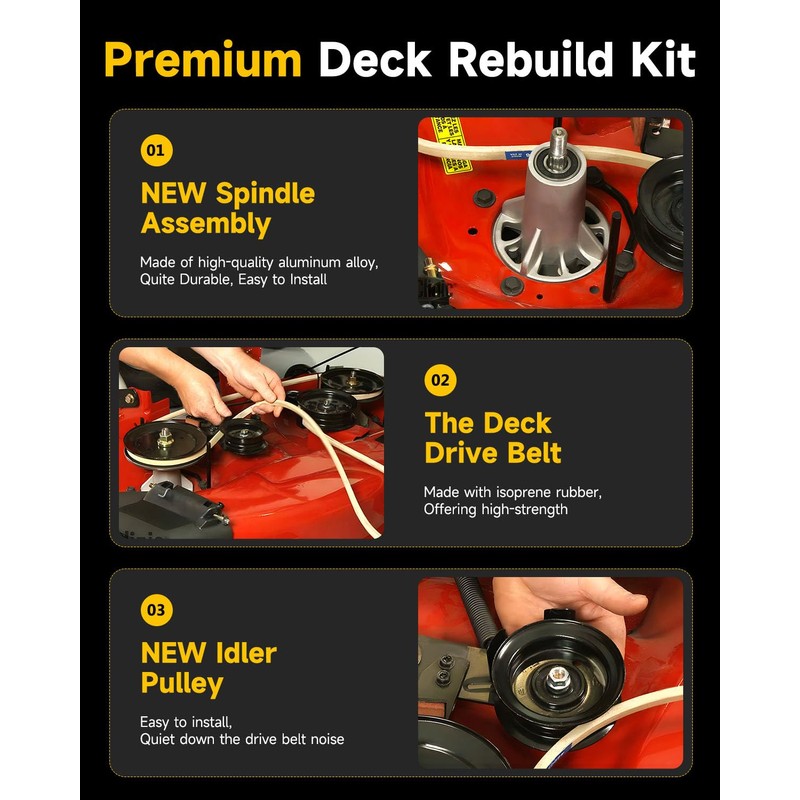 OCPTY Lawn Mower Deck Rebuild Kit, Mower Blade Rebuild Kit