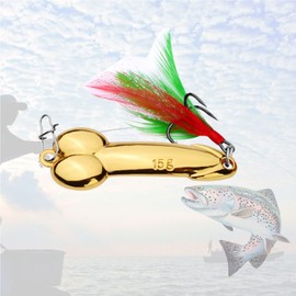 Fun Gag Gift Fishing Hook - Hilarious Tackle Box Gift for Fisherman Prank Props Novelty Item Heavy Duty Fishing Lure for Party Birthday Valentine's Day Gathering (Golden)