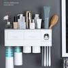 Toothpaste Dispenser Wall Mounted Toothpaste Dispenser Squeezer Kit for Bathroom
