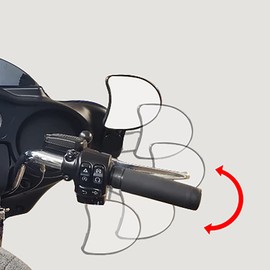 HDBUBALUS Motorcycle Mirror Mounting Brackets Adjustable Mirror Relocator Mount Fit for Harley Street Glide 2014-2022 Black