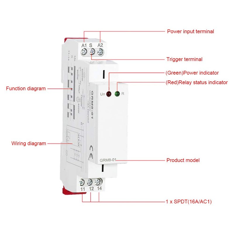 Impulse Relay, GRM8-01 Electronic Impulse Relay, Current Surge Relay, Storage