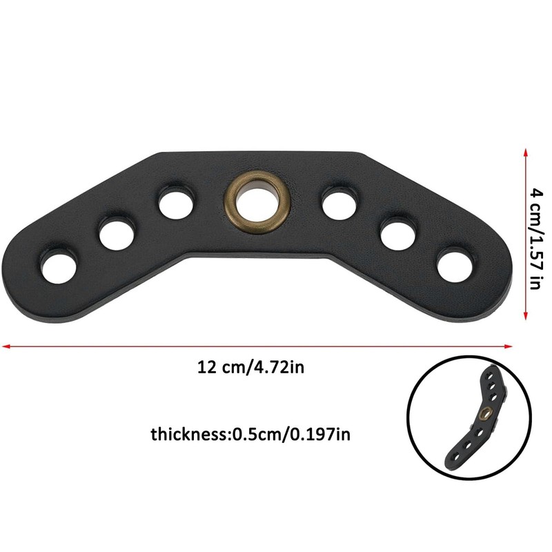 4Pcs Black Leather Bow Sling with Metal Grommets for Compound