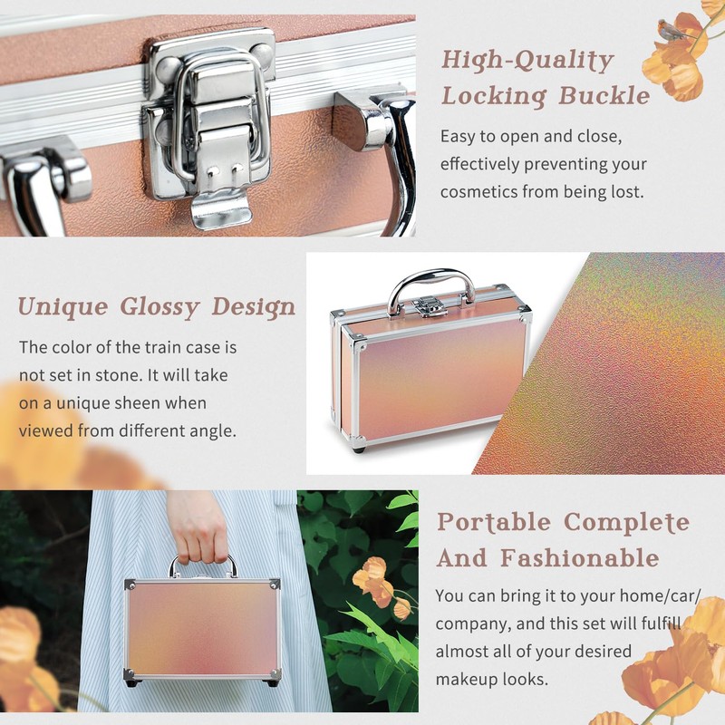 Color Nymph Beginner Makeup Kits For Teens With Train Case