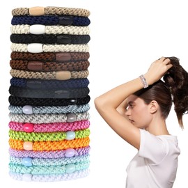 Thoquene Pack of 20 Hair Bands Original Braided Hair Bobbles Elastic