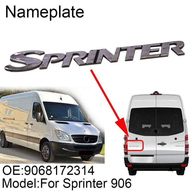 WXQP Rear Door Sprinter Sticker Letters Badge Emblem Nameplate Sign