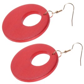 1 Pair Round Earrings Geometric Wooden Earrings Hoop Earrings Wooden Earrings for Women Party Earrings Bohemian Earrings Women's Earrings Hanging Pendant Accessories Miss Metal, Plastic, Metal, No