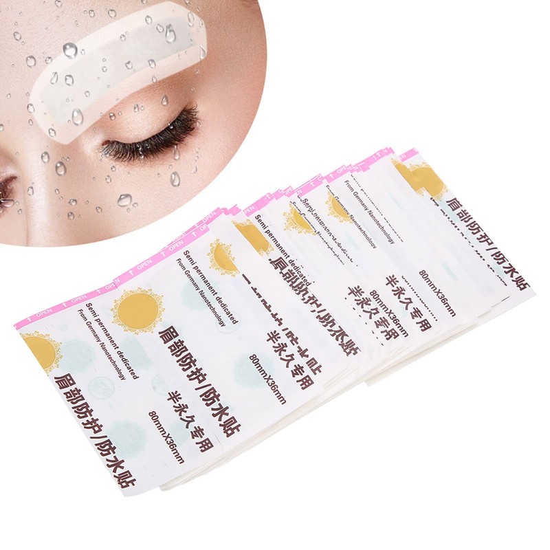 Disposable Plastic Eye Shield, 50 Pcs Eyebrow Tattoo Protection Waterproof