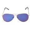 Ultra Pilot Sunglasses - Adults Silver Frame with Blue Lenses