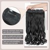 Hairro 24" 3/4 Full Head Curly Wave Clip in on