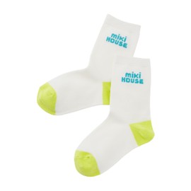 MIKI HOUSE 14-9660-680 WEB Exclusive Socks Pack, Set of 3, Crew Length, Boys, Girls, Baby, Kids, Children's Clothes, Kindergarten Commuting to School, yellow