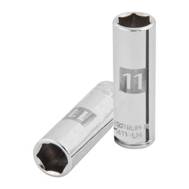 Truper D-1411-LM, Dado largo de 6 puntas mm, 11 mm, cuadro 1/4"