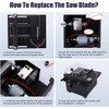 Mini Table Saw,400W Mini Desktop Electric Saw Cutter Speed &