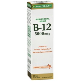Nature’s Bounty Nature's Bounty B-12 5000 mcg Sublingual Liquid 2 OZ