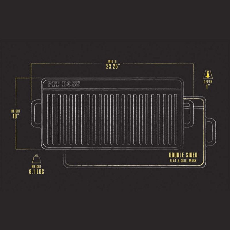 Pit Boss 10”x20” Cast Iron Griddle