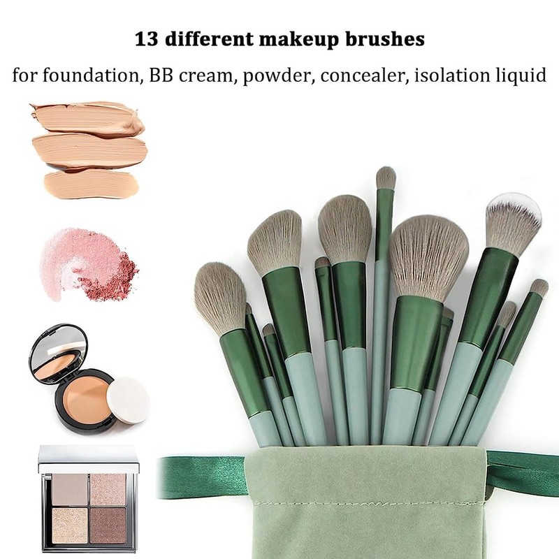 SJBAUTYO 13 Piece Makeup Brush Set, Makeup Brushes & Tools,