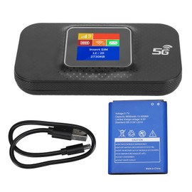 4G LTE Mobile Hotspot, Portable WiFi Hotspot Device, Portable WiFi Router with SIM Card Slot, 10 Users Sharing, for Outdoor Car Travel Business (Black)