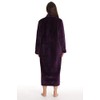 Just Love Textured Plush Zipper Lounger Robe for Women, Wine,