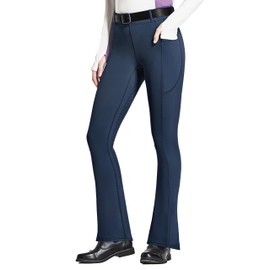 FitsT4 Sports Women's Full Seat Horse Riding Pants Bootcut Riding Tights with Pockets Equestrian Breeches for Women Blue XL