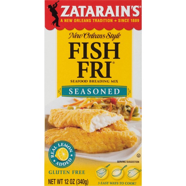 Zatarain's Coating Mix Fish Fry Seasoned, 12 onzas (Paquete de 12)