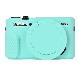 G7X Mark II Case, Protective Case for Canon Powershot G7X Mark II Digital Camera, Removable Lens Cover Silicone Sleeve Soft Camera Cover Rubber Protective Body Skin- Blue