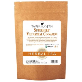 The Republic of Tea: Organic Vietnamese Cinnamon Herbal Tea, 250 Tea Bags