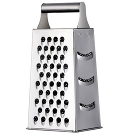 Cheese Slicer Stainless Steel Box Grater 4 Sided Cheese Grater Vegetables Slicer Fruit Shredder Zester with Grip Handle Kitchen Gadgets for Potato Ginger Food Butter Grater