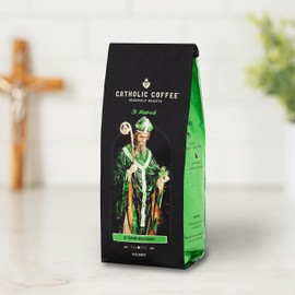 CATHOLIC COFFEE: St. Patrick's Irish Cream Flavored Arabica Coffee, Medium Roast Coffee (Ground)