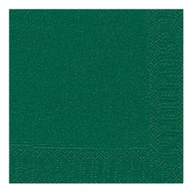 Duni Napkins 3-Ply Tissue Plain Dark Green 33 x 33 cm Pack of 20