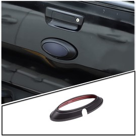 DIYUCAR ABS Plastic Matte Black Car Rear Badge Ring Logo Frame Cover Trim For Ford Ranger 2015-2021 Auto Accessories