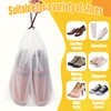 Coumy 12 Pcs Shoe Bags for Travelling Clear Waterproof Shoe
