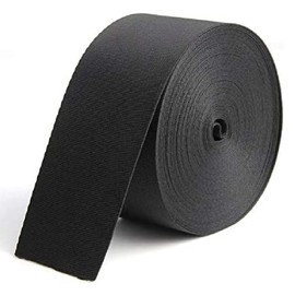 LIUSM 10 Yard Nylon Webbing Strap,Black Durable Flat Straps for Outdoor/DIY Repair (2 inch)