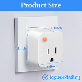 2PCS Thermostatically Controlled Outlet,Temperature Outlet Plug 32°F(0 Degree) Auto On/50°F(10 Degree) Off Cold Weather Thermostat Cube for Pond De-icers,Deicer Roof Cable,Farm