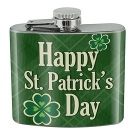 Happy St. Patrick Day Stainless Steel 5oz Hip Drink Kidney Flask