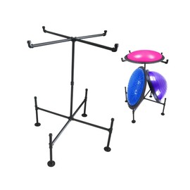 IMCCSPTP Free Standing Balance Ball Half Rack,Black Balance Ball Display Rack,Balance Board Half Rack Applicable to for Commercial Gyms, Home Gyms, and Studios