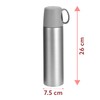 Thermal Flask, Insulated Flask, 500 ml, Stainless Steel, Double Wall