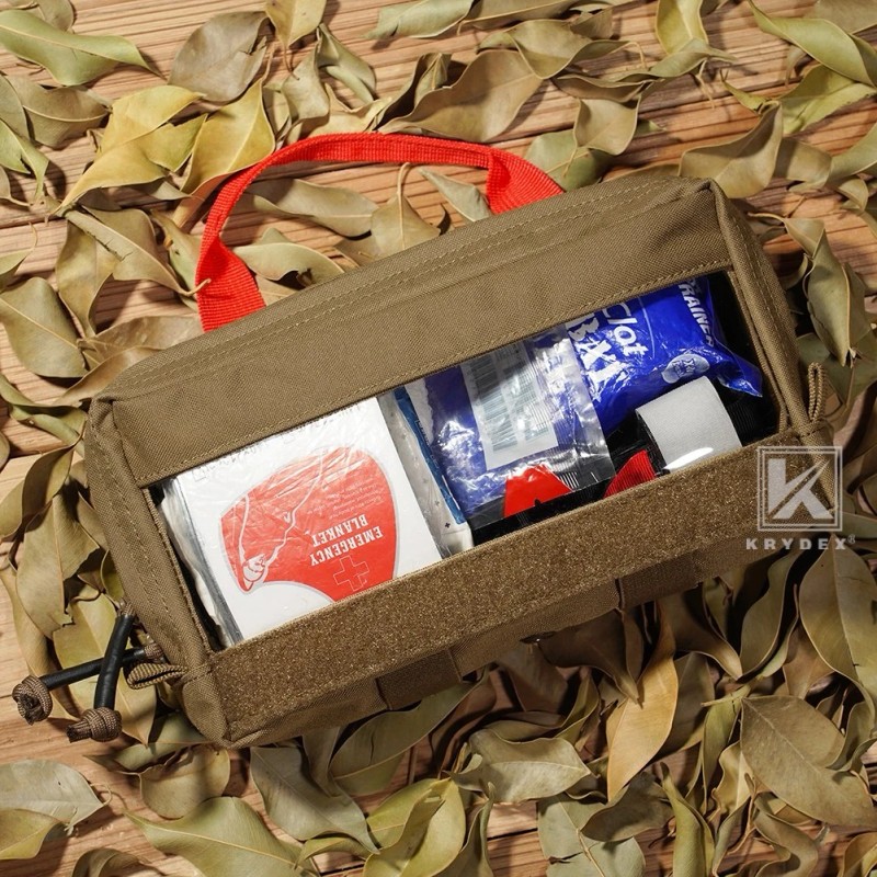 KRYDEX Clear Top Insert Bag Packing Organizer Coyote Brown for