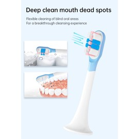 Replacement Toothbrush Heads Compatible with Xiaomi Mijia T300 T500 Series Sonic Electric Brush Handles 8 PCS (Pink, Medium2)